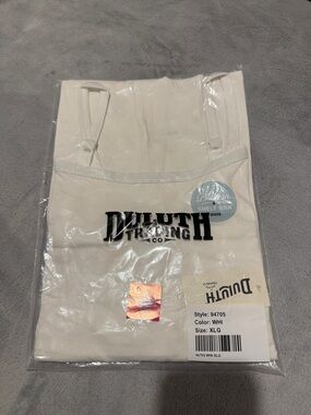 Duluth Trading Co White Logo Shelf Bra Tank